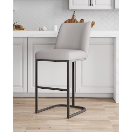 Manhattan Comfort Serena Barstool in Light Grey BS020-LG